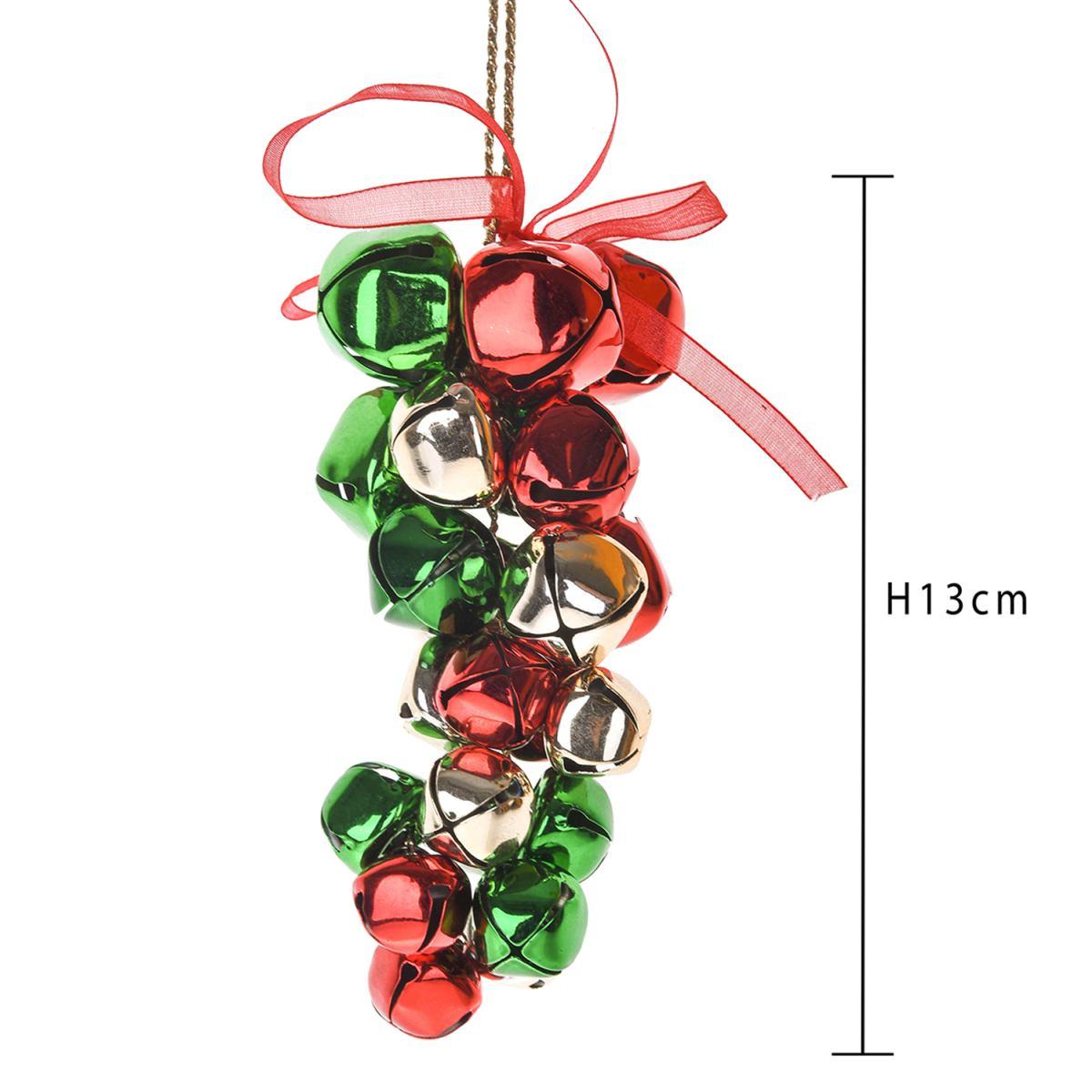 Decorazione Natalizia Campanelle Grappolo Multicolor cm.13 |Bianchi Dino