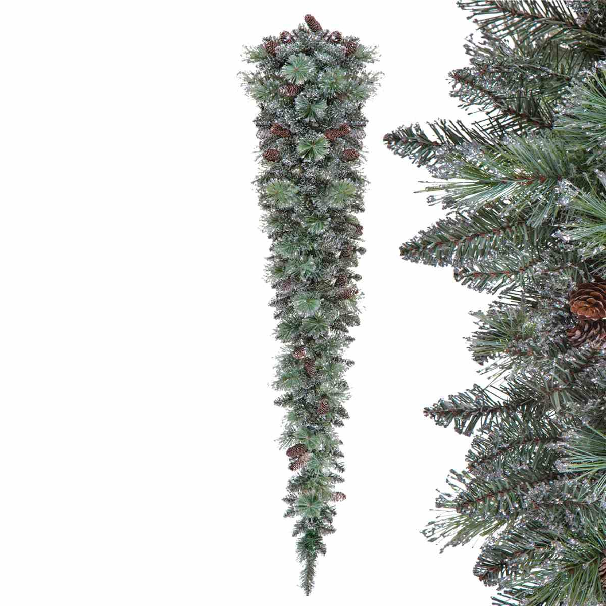 Ghirlanda cm.120 Verde Argentata con Pigne |Bianchi Dino