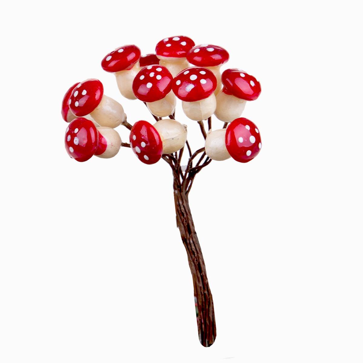 Fiore Natale Funghetti Pick cm.12 |Bianchi Dino