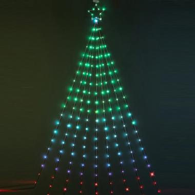 Luci Natale esterno LED Digital RGB con 32 Giochi con Stella cm.240 |Bianchi Dino