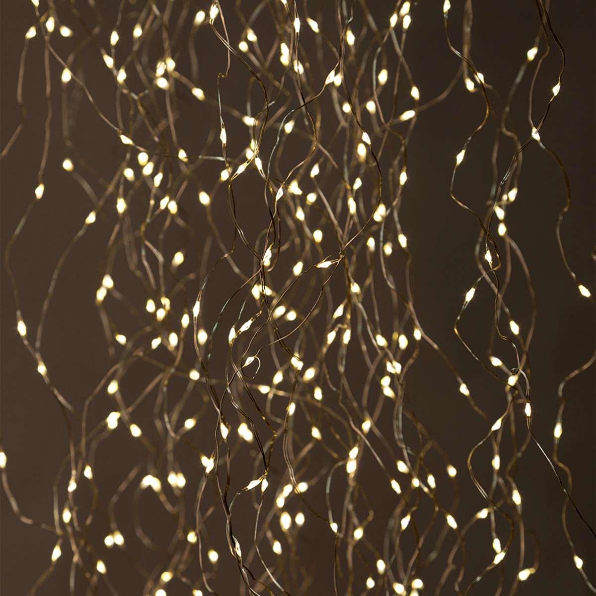 Luci Natale Esterno Cascata LED 720 Flash Bianco Caldo |Bianchi Dino