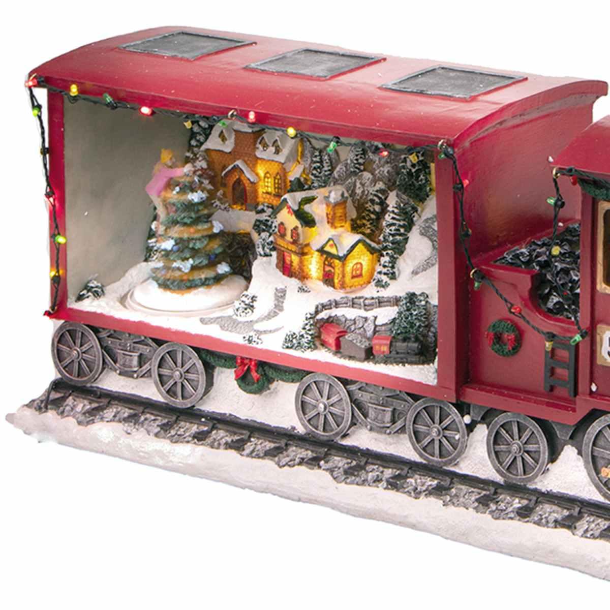 Giostra Natale Trenino con Luci Mov Suoni cm.56x28 |Bianchi Dino