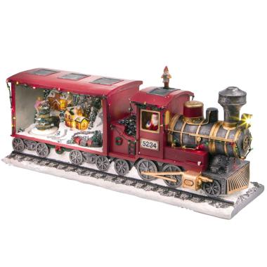 Giostra Natale Trenino con Luci Mov Suoni cm.56x28 |Bianchi Dino