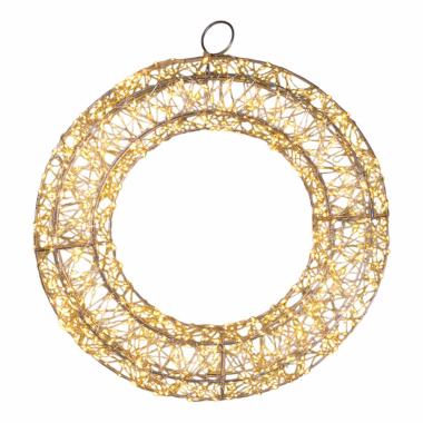 Luci Natale Esterno LED 960 Corona Bianco Caldo cm.40 |Bianchi Dino