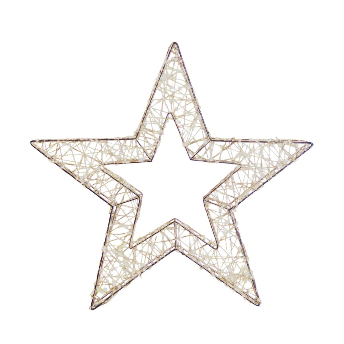 Luci Natale Esterno LED 600 Stella Bianco Caldo cm.40 |Bianchi Dino