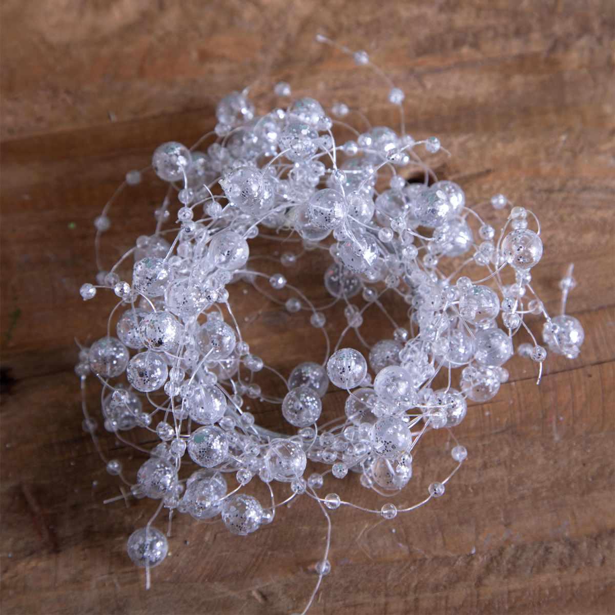 Girocandela con Perle Mini Argento cm.Ø9 |Bianchi Dino