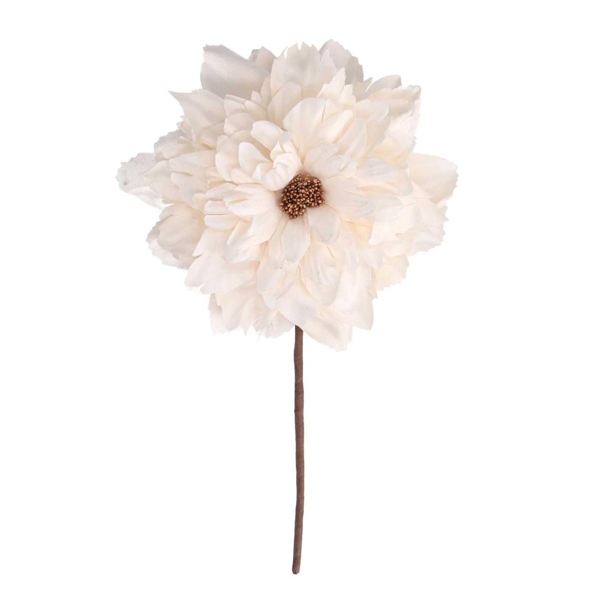 Fiore in Tessuto Crema cm.16x11 |Vacchetti