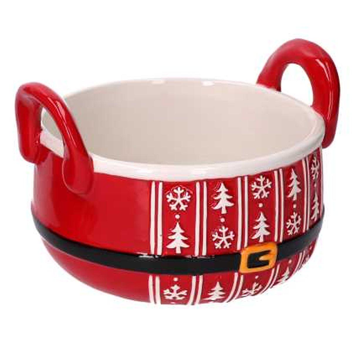 Ciotola Natale Rossa con Manici cm.17,5x11 |Vacchetti