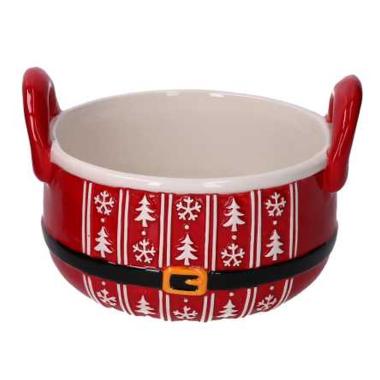 Ciotola Natale Rossa con Manici cm.17,5x11 |Vacchetti