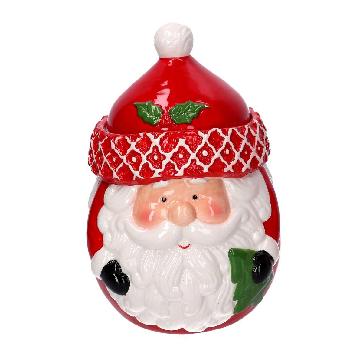 Barattolo Natale Ceramica con Babbo Natale cm.24 |Vacchetti