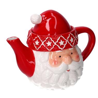 Teiera Natalizia Ceramica con Babbo Natale cm.22 |Vacchetti