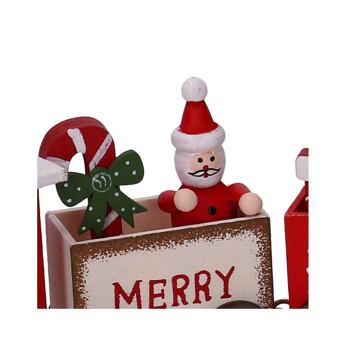 Decorazione Trenino Natale Legno con Scritte cm.28x8,5 |Vacchetti