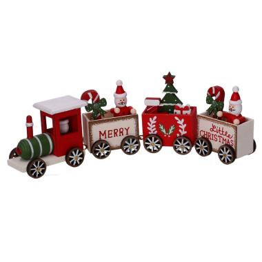 Decorazione Trenino Natale Legno con Scritte cm.28x8,5 |Vacchetti