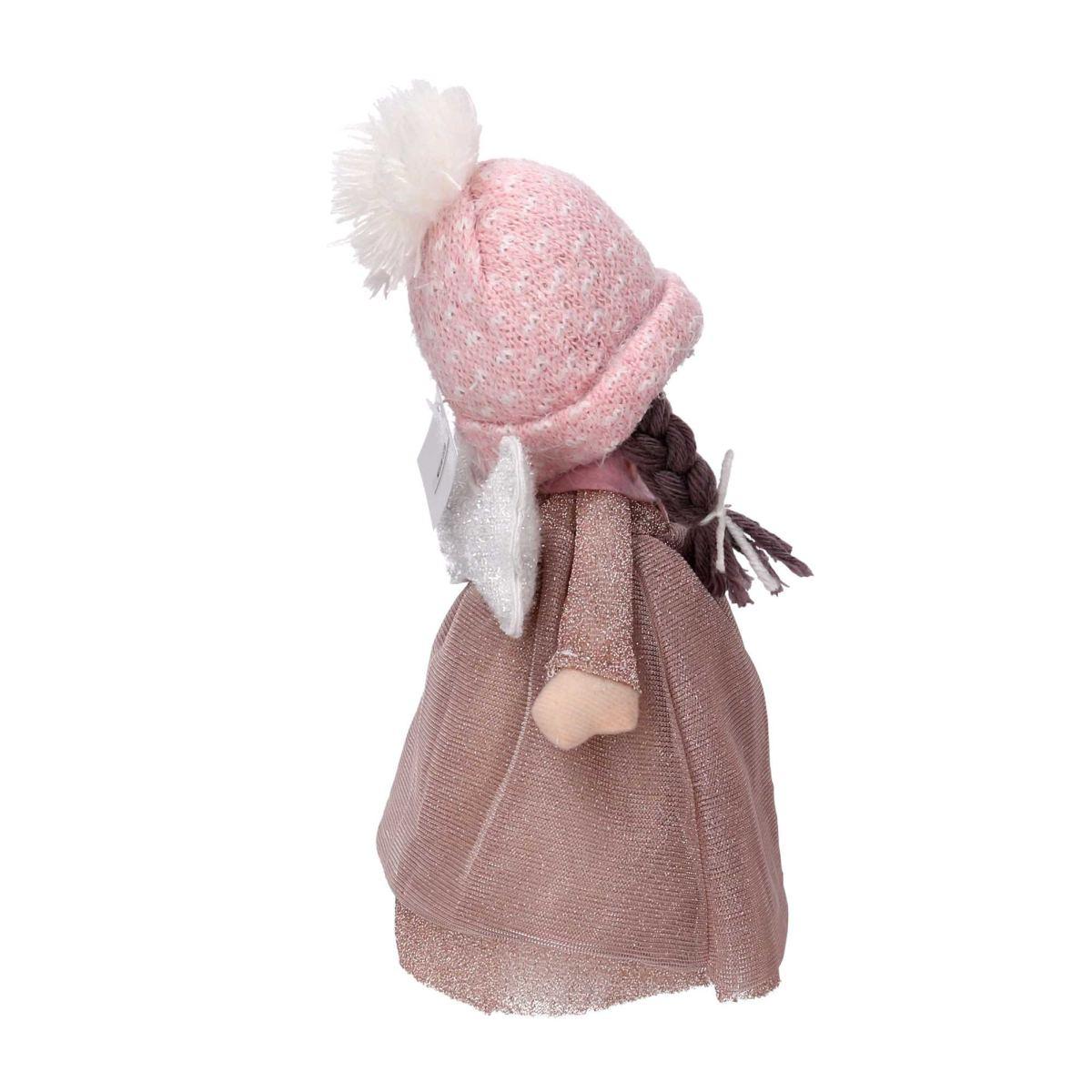 Pupazzo Angelo in Tessuto Rosa cm.38 |Vacchetti