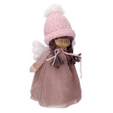 Pupazzo Angelo in Tessuto Rosa cm.38 |Vacchetti