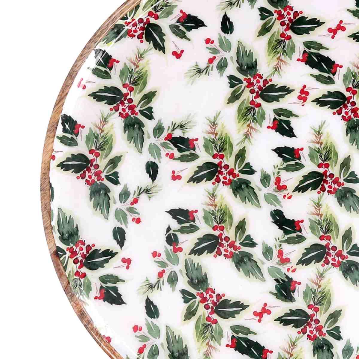 Ciotola Natale Legno Smaltata con Decori cm.ÃƒÂ˜31 |Vacchetti