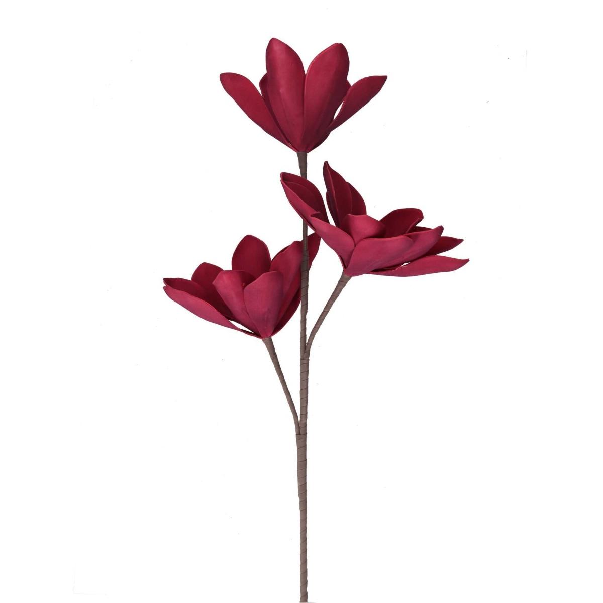 Fiore Magnolia x3 Rossa in PVC cm.95 | Vacchetti