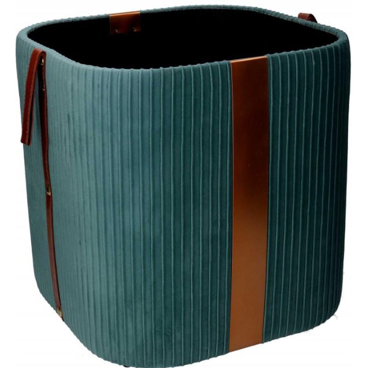 Pouf Velluto Cubo Verde Salvia Apribile cm.39x39xh43 | Vacchetti