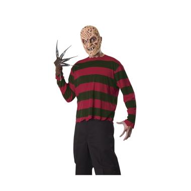 Costume Freddy Krueger Set pz.3 Maglia Guanti Maschera |Rubie's