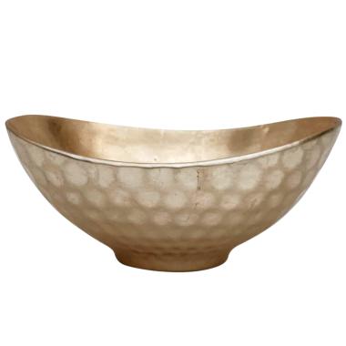 Centrotavola Ceramica Oro cm.26x21x9 -54C063 |Ambienti Glamour