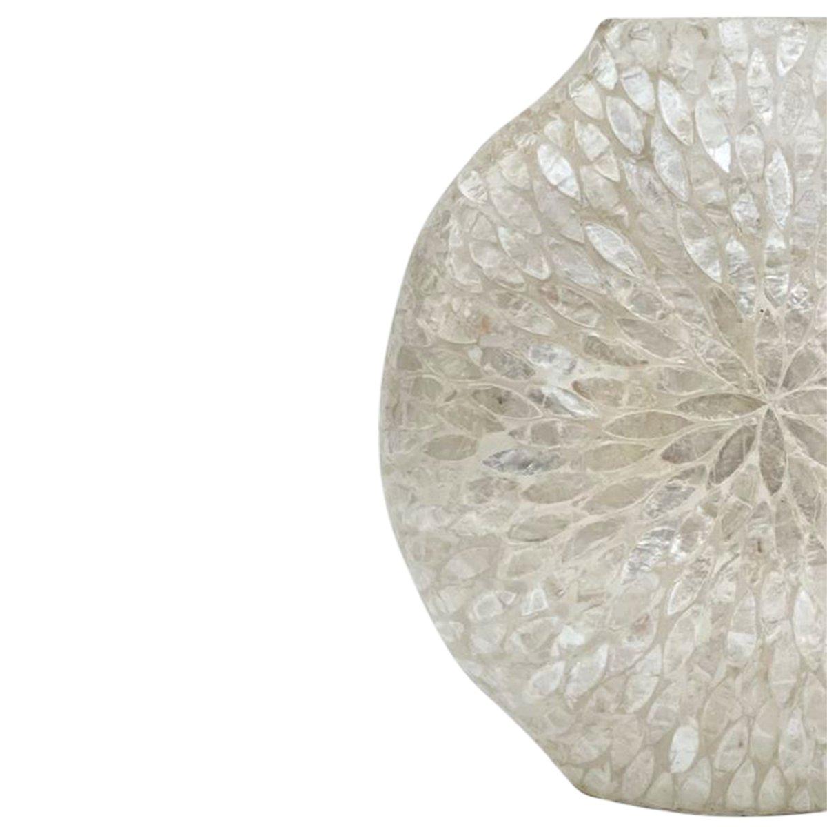 Vaso Ceramica Petali Bianco cm.39x40 | Ambienti Glamour