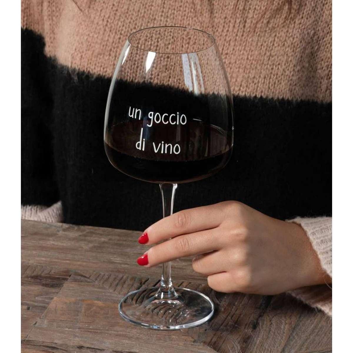 Bicchiere Vetro p2 Calice Vino Goccio Vino Simply Day |Simple