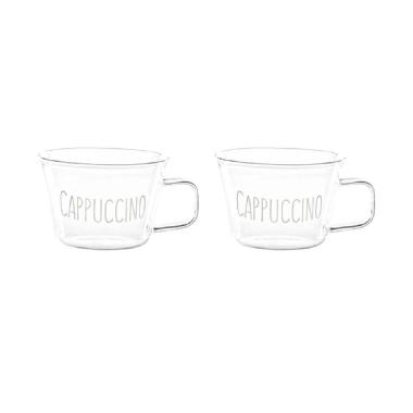 Tazza Natalizia Vetro Simple Day Cappuccino con Manico pz.2 |Simple