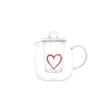 Tisaniera Vetro con Tazza Simple Day Graffiti Cuore ml.600 | Simple