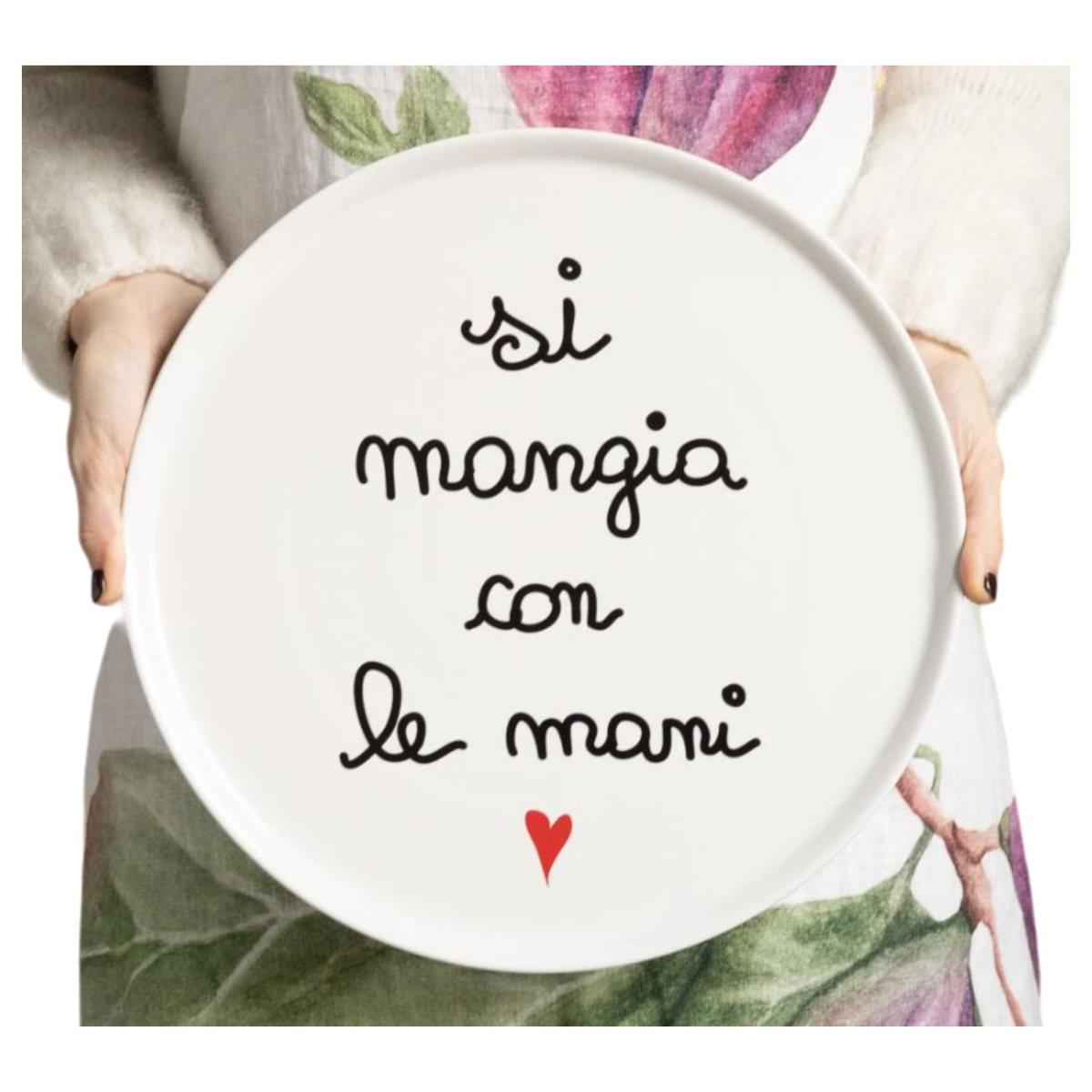 Piatto Tavola Ceramica cm.Ø31,5 Simply Day Si Mangia con Le Mani | Simple