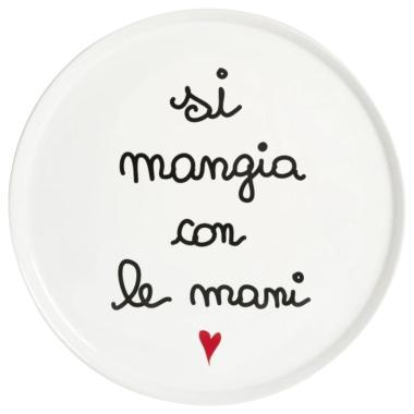 Piatto Tavola Ceramica cm.Ø31,5 Simply Day Si Mangia con Le Mani | Simple