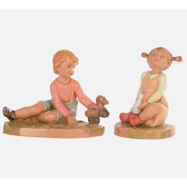 Statua Edizione Limitata cm.12 Bambini Set pz.2 | Fontanini
