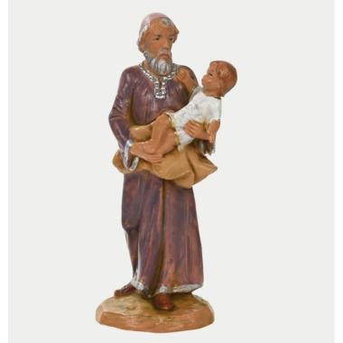 Statua Edizione Limitata - Profeta con Bambino in Braccio cm.12 | Fontanini