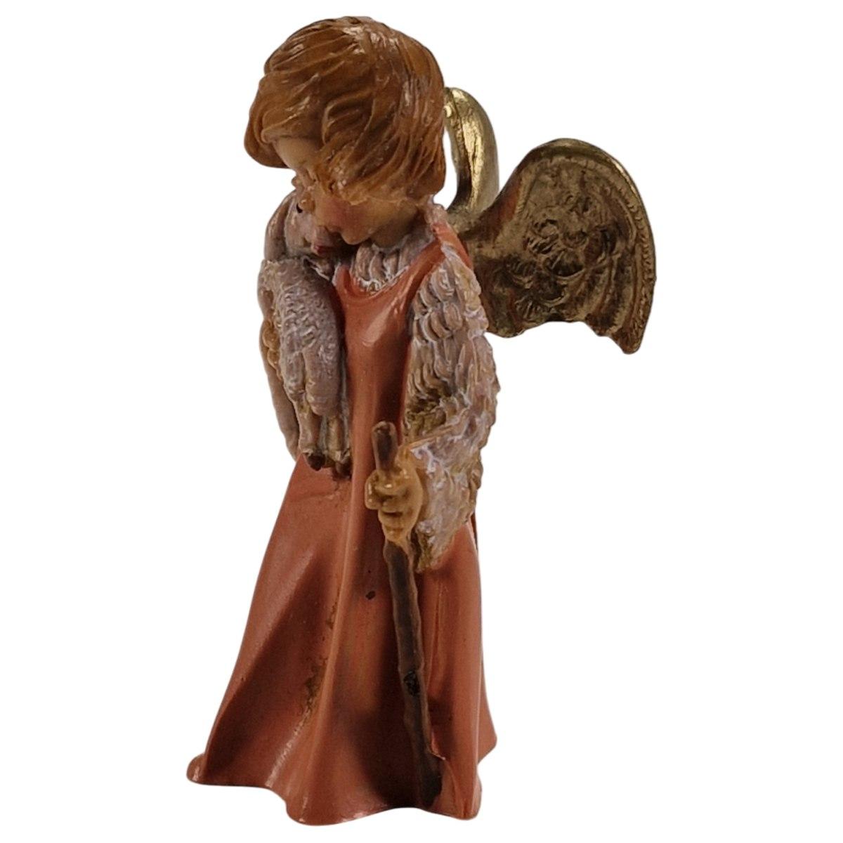Statua cm.12 Angelo con Pecorella in Braccio | Fontanini