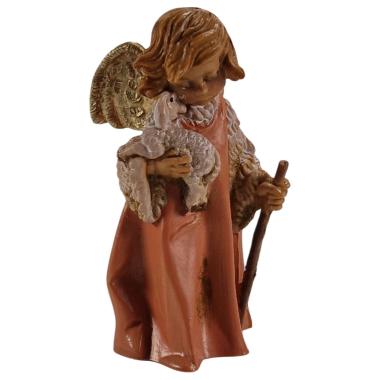 Statua cm.12 Angelo con Pecorella in Braccio | Fontanini