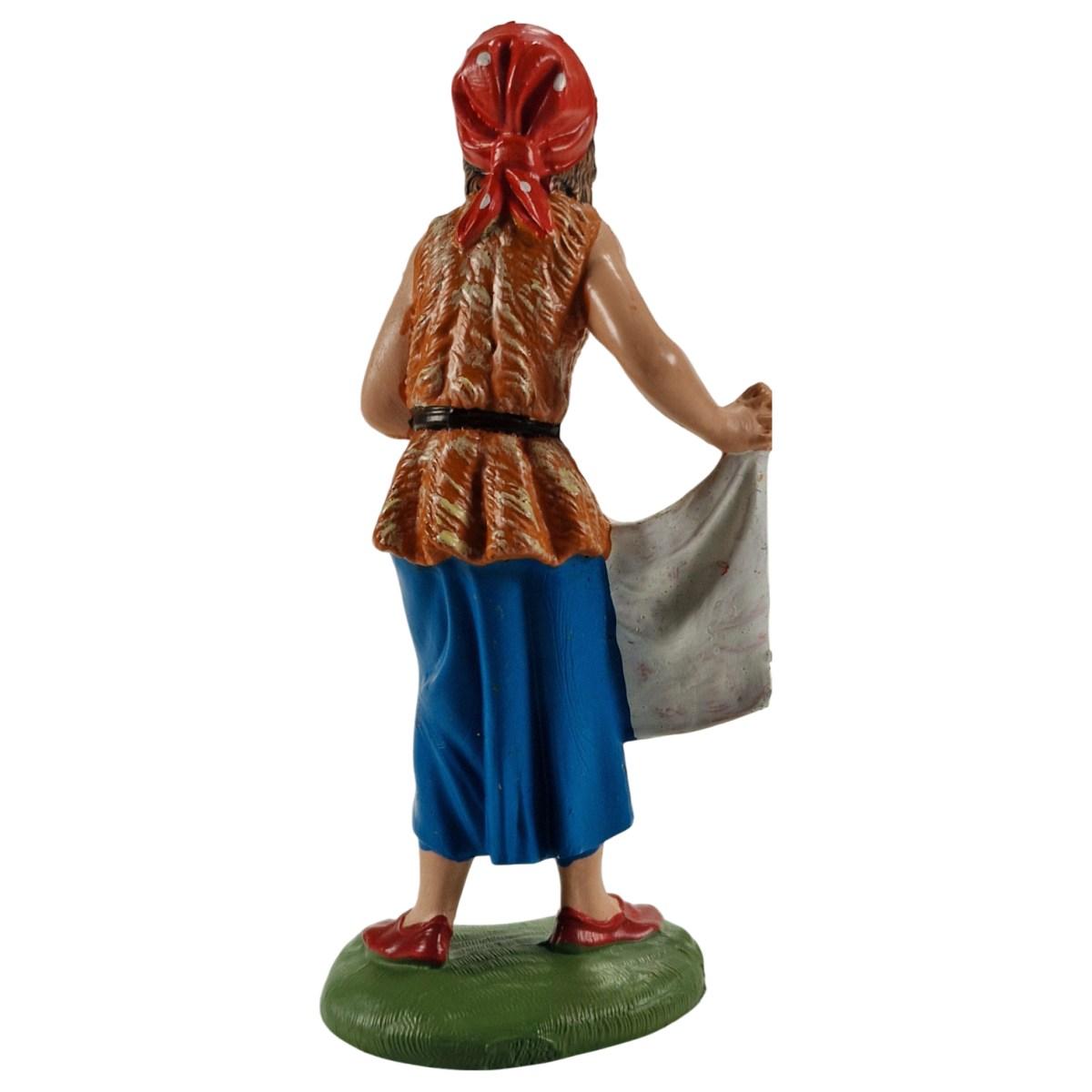 Statua pastorella panno Fontanini presepe 10 cm altezza 10 cm