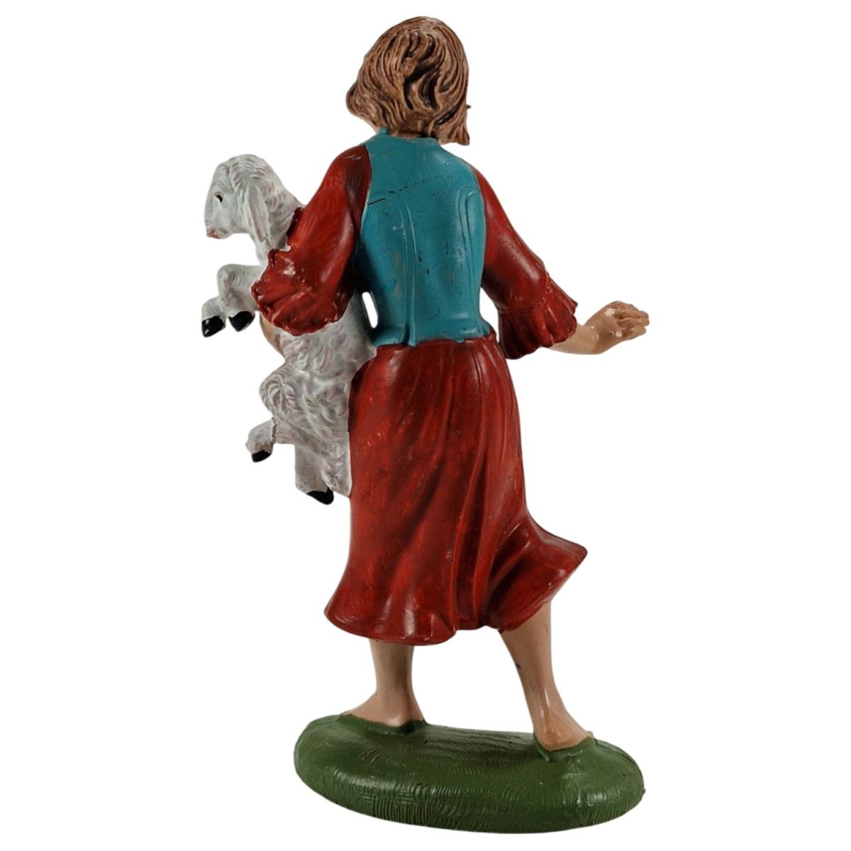 Statua pastorella pecora Fontanini presepe 10 cm altezza 10 cm