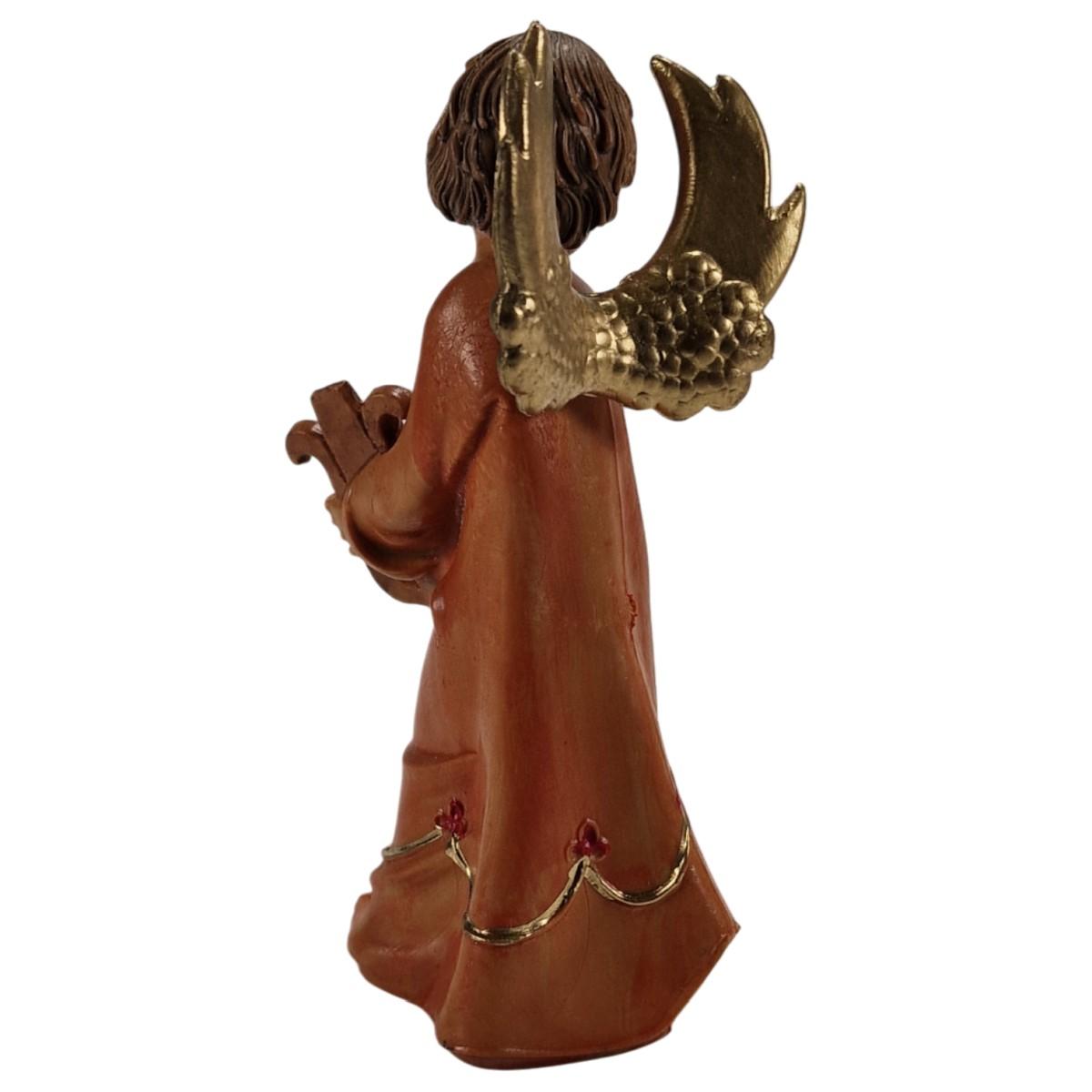 Statua angelo che suona la lira Fontanini presepe 12 cm altezza 12 cm