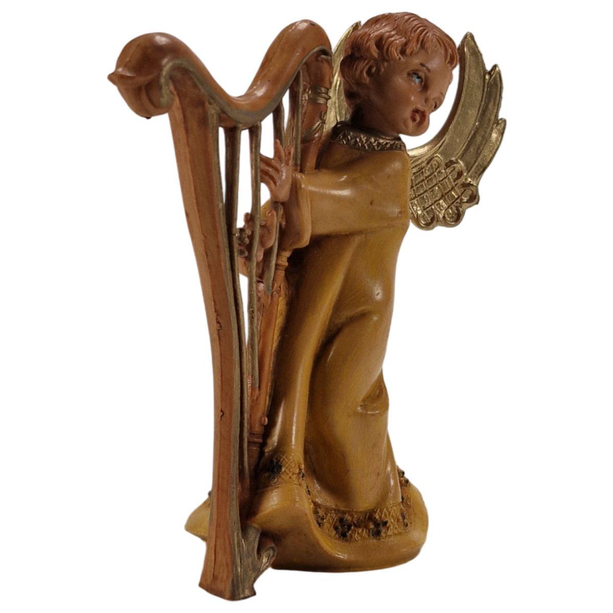 Statua angelo che suona arpa Fontanini presepe 12 cm altezza 12 cm