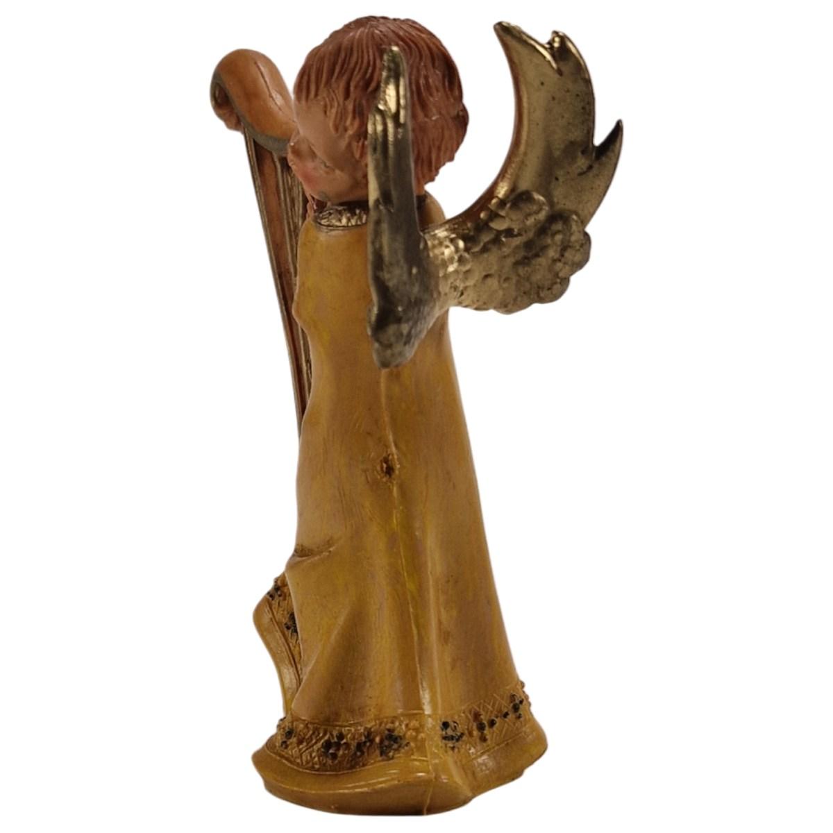 Statua angelo che suona arpa Fontanini presepe 12 cm altezza 12 cm