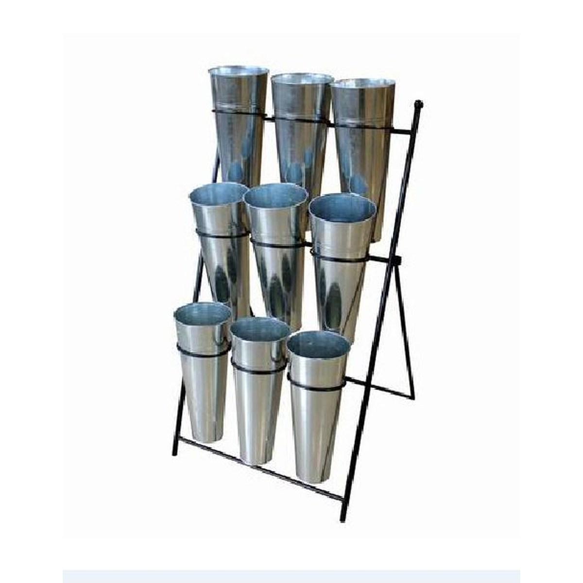 Espositore Natalizio Metallo Fiori 9 Vasi |Casa Conte