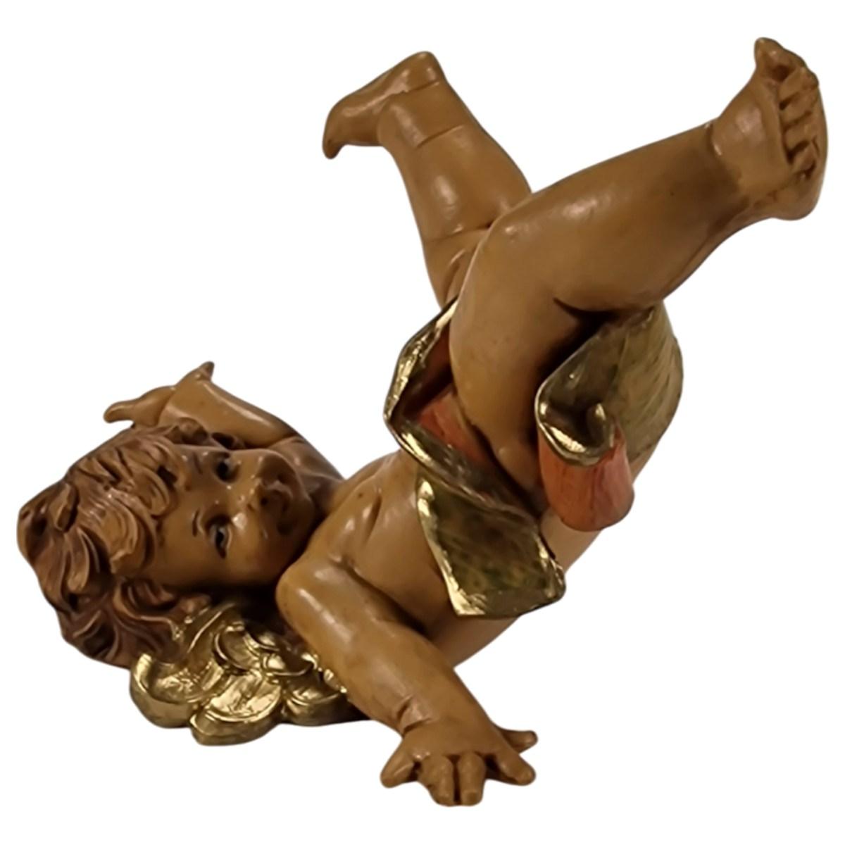 Statua angelo rotolante mod d Fontanini presepe 10 cm altezza 10 cm