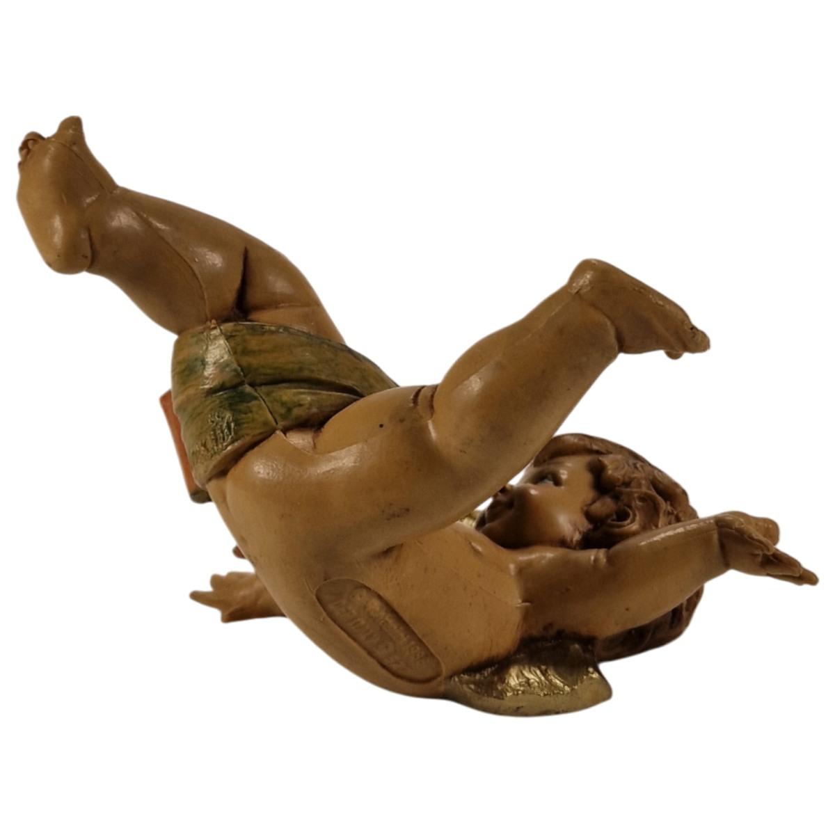 Statua angelo rotolante mod d Fontanini presepe 10 cm altezza 10 cm