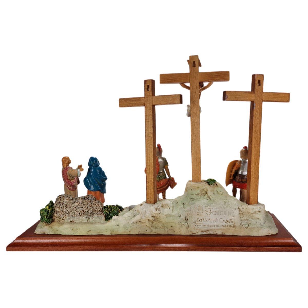 Scena Crocifissione con Statue cm.12 cm.53x29,5x15 | Fontanini