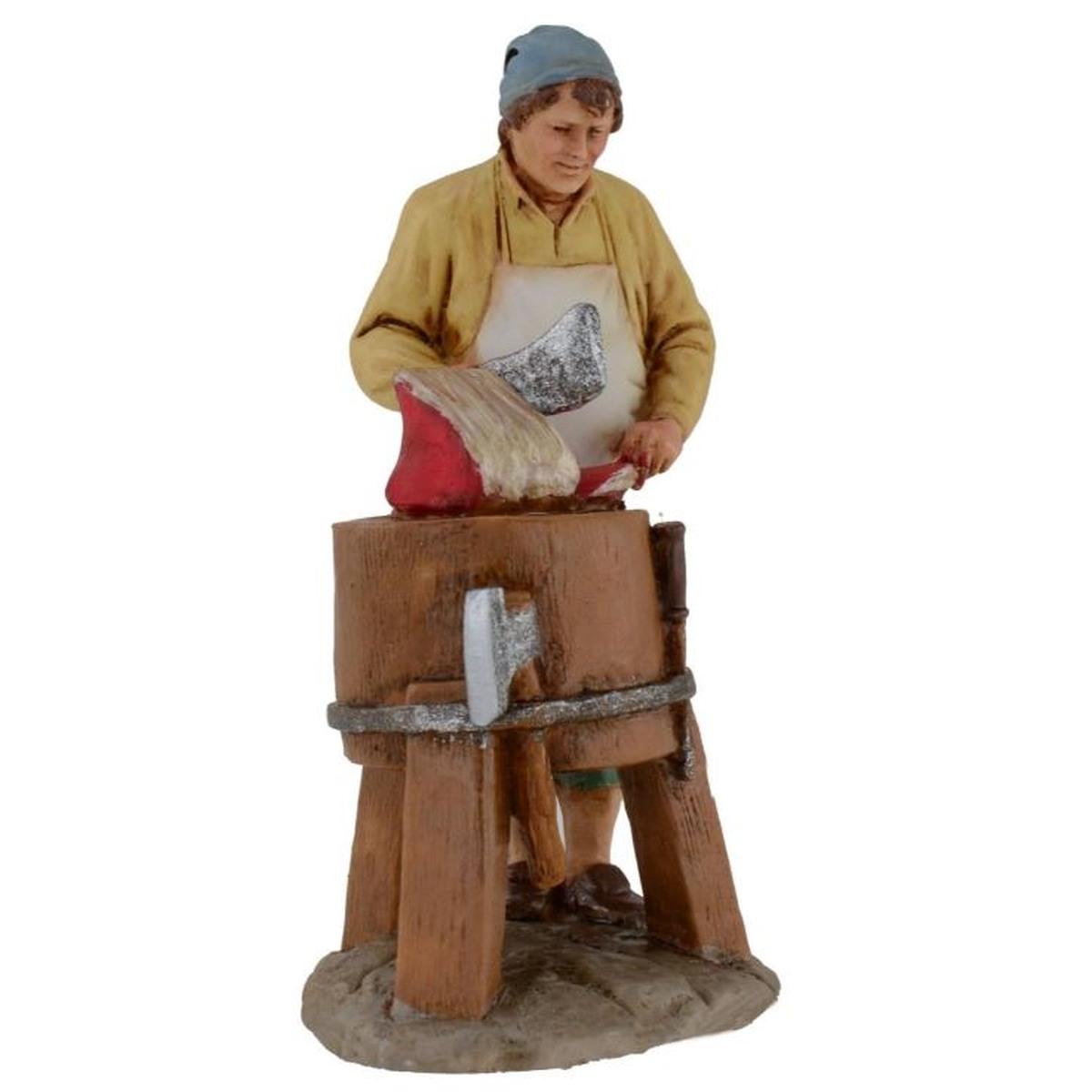 Statua cm.10 Macellaio al Banco con Carne | Moranduzzo