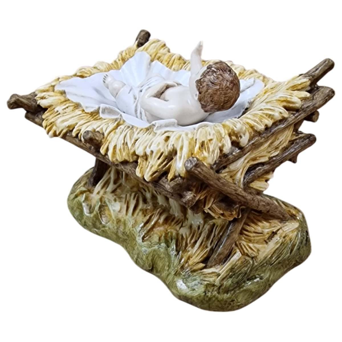 Statua cm.18 Gesù Bambino con Culla | Moranduzzo