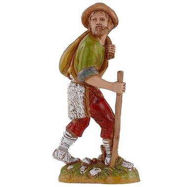 Statua cm.10 Pastore con Cappello e Bastone | Moranduzzo