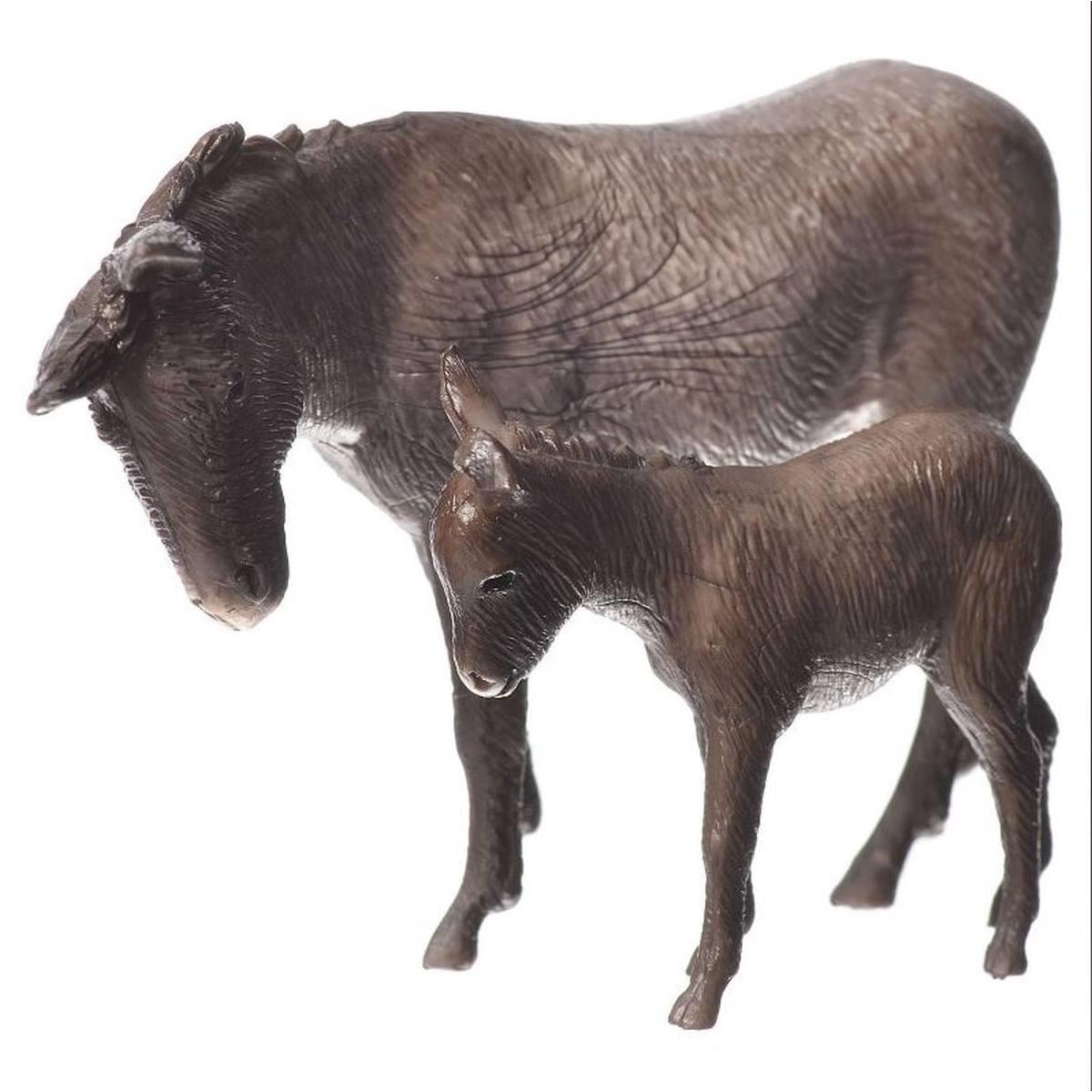Animali Asino e Asinello Set pz.2 Statue cm.8 |Moranduzzo
