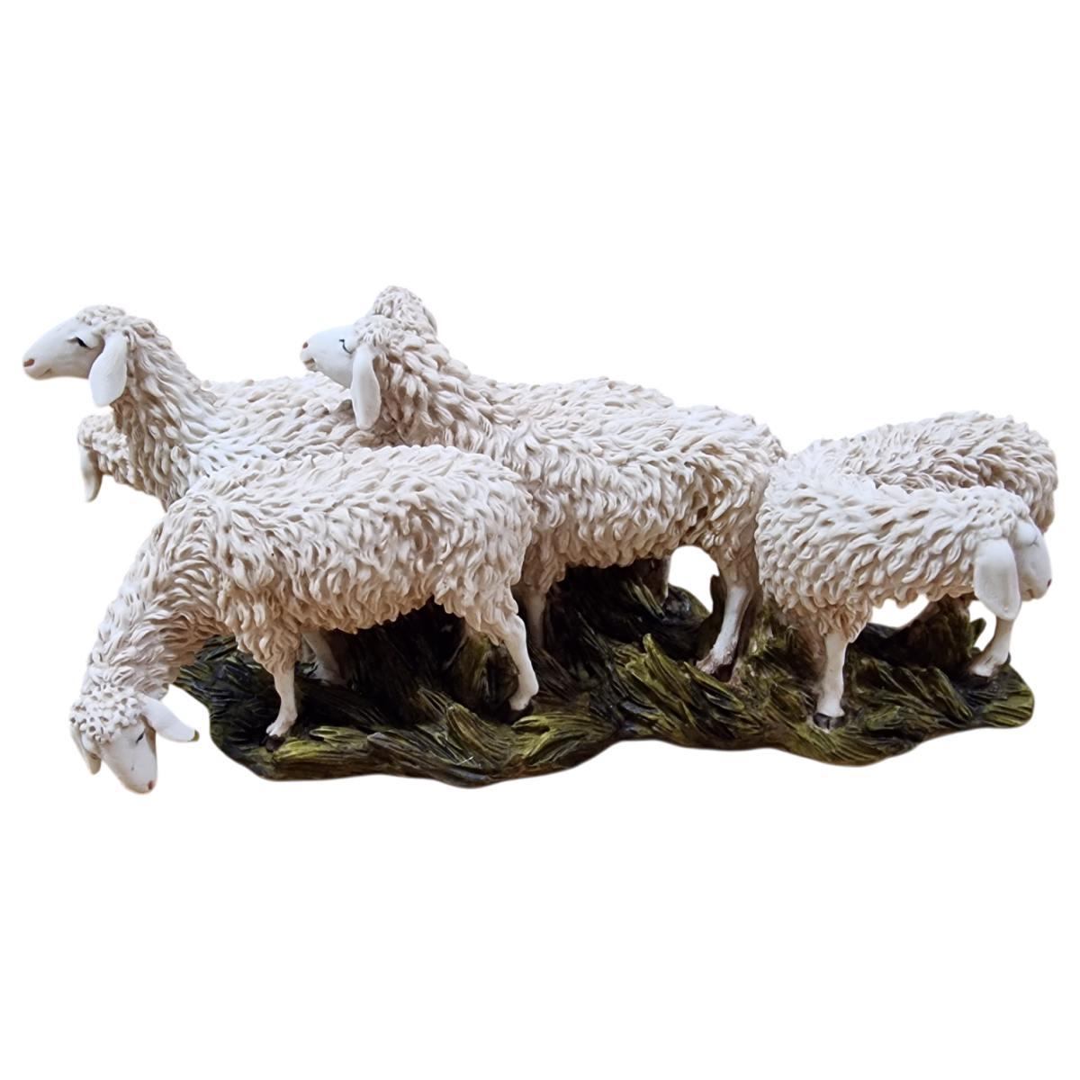 Statua cm.15 Gregge di 6 Pecore | Moranduzzo