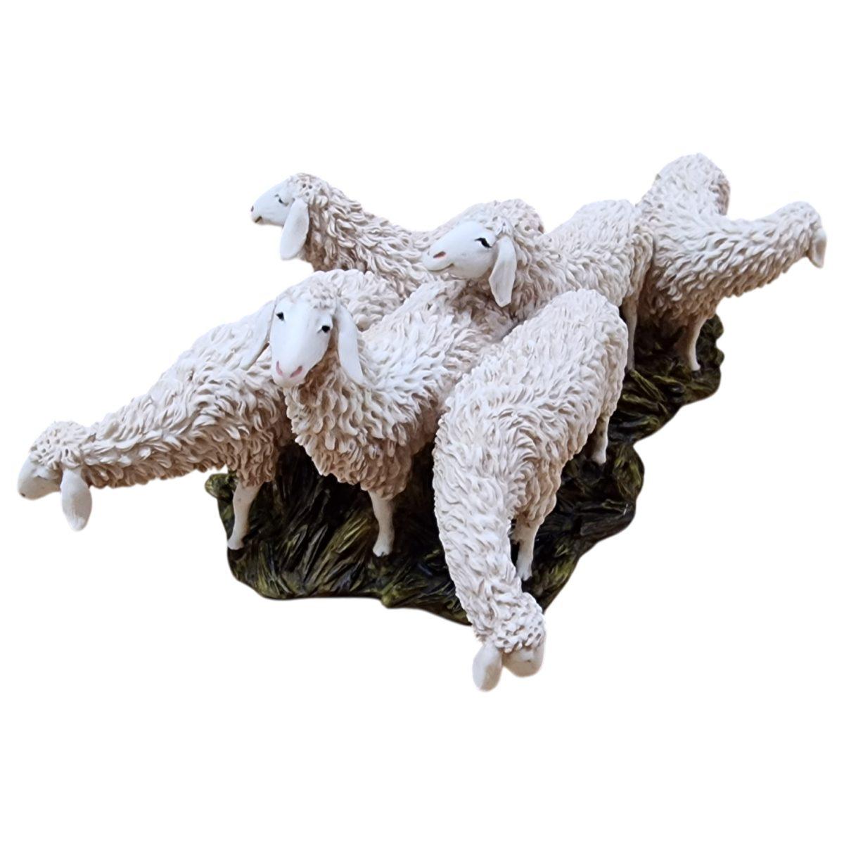 Statua cm.15 Gregge di 6 Pecore | Moranduzzo