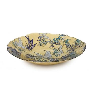 Centrotavola Piatto Vetro Birds cm.ÃƒÂ˜30 |Fade